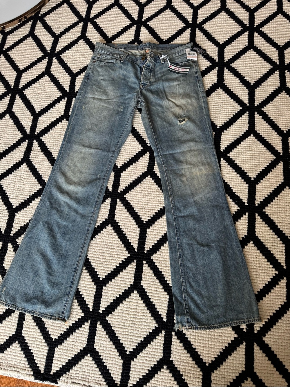 Polo by Ralph Lauren Women's Flared Distressed Jeans - Light Blue